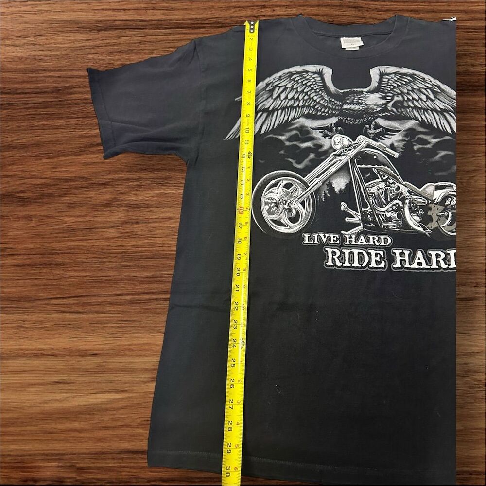 National Heritage Men's XL Black Vintage Motorcycle Graphic T-Shirt Short Sleeve - Picture 5 of 5